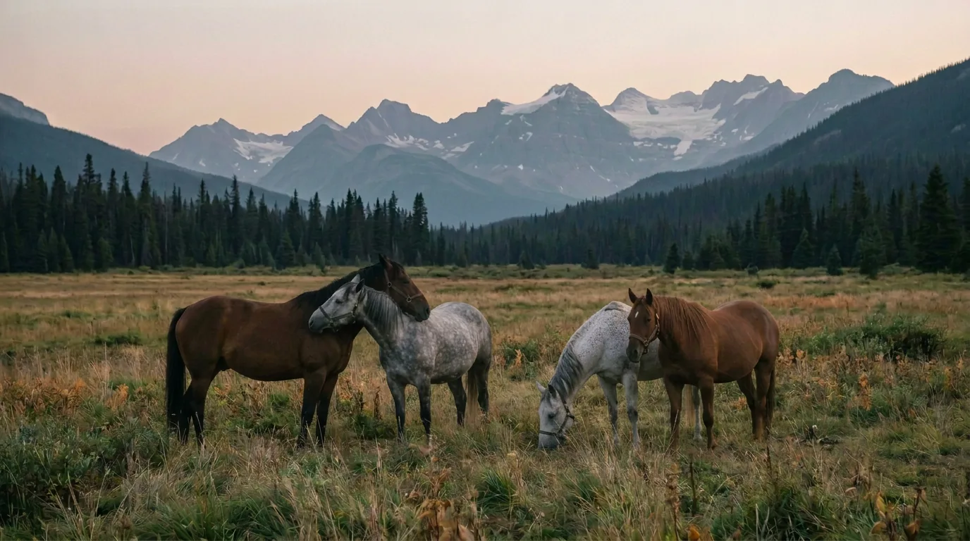 Chevaux en liberté, Écurie Sarah Clement, Haute-Savoie